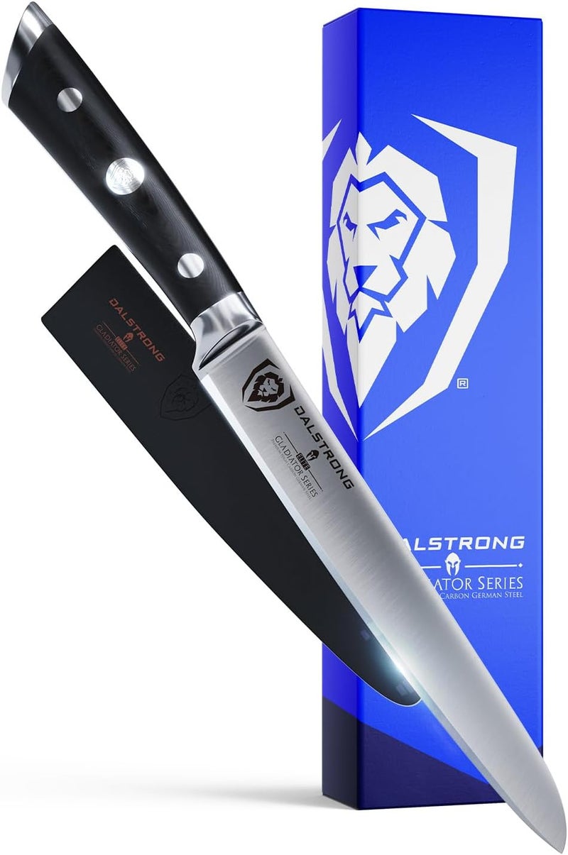 Dalstrong Utility Knife - 6 inch - Gladiator Series Elite - Forged High-Carbon German Steel Kitchen Knife - Black G10 Handle - Paring Cooking Knife Gift - Chef's Knife - Sheath - NSF Certified - Image 1